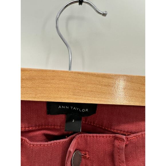 Ann Taylor Performance Red Cotton Blend Stretch Skinny Jeans Women's Size 2 - Picture 5 of 8